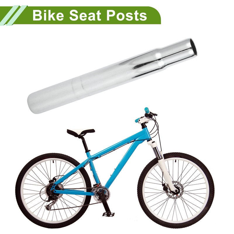 HOPESPANNER ユニバーサル25.4x200mmシルバートーン自転車シートポスト耐久性自転車サドルポストシートチューブスチール1個