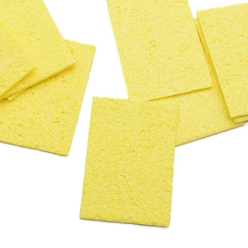 Soldering Iron Tip Cleaning Sponge Pads Yellow Honeycomb Sponges (10)