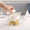 SUMTree Ceramic Soap Holder Self Draining Soap Dish, Leaf Shape