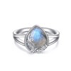 POPLYKE Labradorite Filigree Band Ring Sterling Silver Gemstone Stones Jewelry
