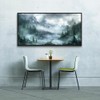 MHARTK66 Foggy Forest Trees Landscape Wall Painting Large Wall Art