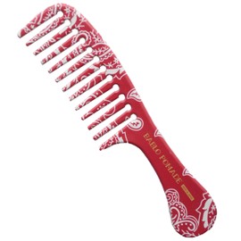 Bablo Pomade Grooming Comb Mesh Comb (Red Bandana Paisley Pattern) Coarse Comb for Men