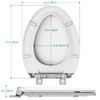 19 in Toilet Seat with Cover Soft Close, Toilet Lid