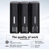 AUMIO Chamber Shower Soap Dispenser Trio Wall Mounted Shampoo and