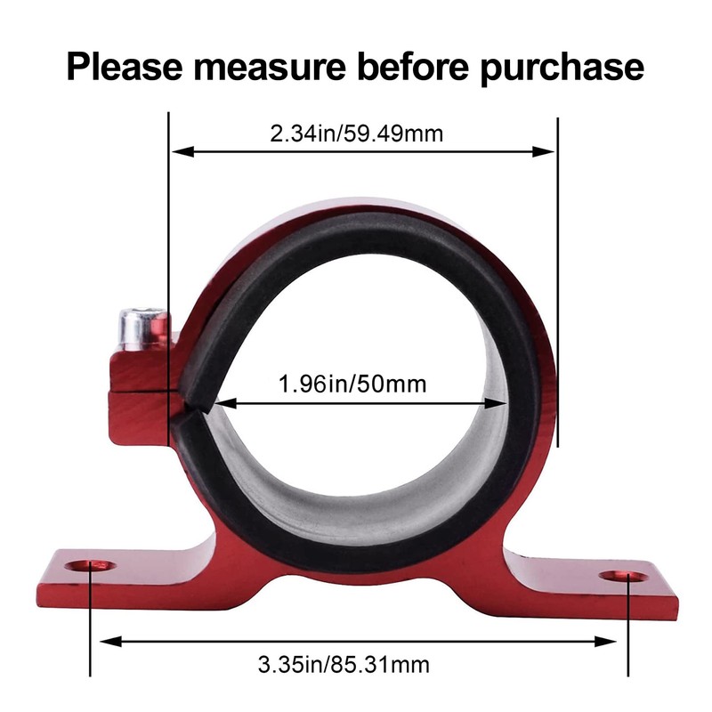 EVIL ENERGY 50mm Fuel Filter Mounting Bracket, Fuel Pump Clamp