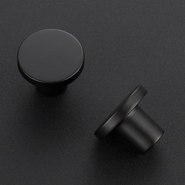 Ravinte Pack of 20 Cabinet Knobs, Black Knobs for Cupboards, 30 mm, Kitchen Knobs, Furniture Knobs, Drawer Cabinet Door Knobs