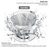 Hanlomele Pour Over Coffee Dripper, Paperless Reusable Coffee Filter, Pour