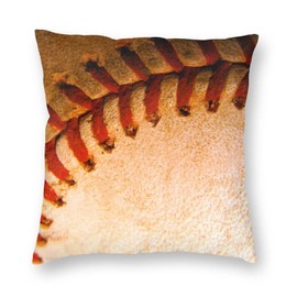 Vintage Baseball Decorative Throw Pillow Covers Pillows Case Square Cushion Cover Standard Pillowcase for Sofa Couch Bedroom Patio 18x18 Inches