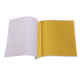 Gadpiparty 200 Sheets Imitation Gold Leaf Foil Paper for Arts and Crafts Manicure Gilding and Decoration Easy to Use for DIY Projects