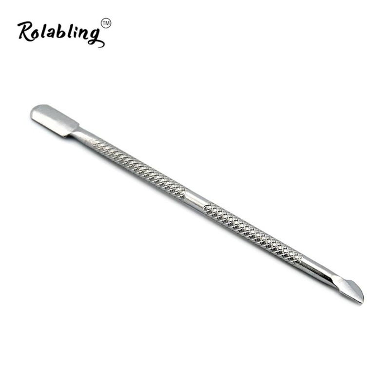 Rolabling Nail Cuticle Pusher and Spoon Cleaner Professional Stainless Steel