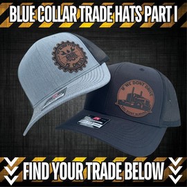 Blue Collar Trade Hat [PART 1/2] - EXCLUSIVE TO YOUR TRADE (BIGTHREE APPAREL LLC - EXCLUSIVE DESIGNS) - Color: Log trucker, Hat color: Black/white