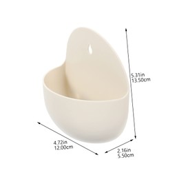 Totority 4Pcs Wall Hanging Flower Pots Durable Outdoor Planters with Drainage Space Saving Decorative Containers for Balcony Patio Garden and Home Decor