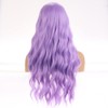 BERON Purple Wig for Women Long Wavy Wig Purple Long