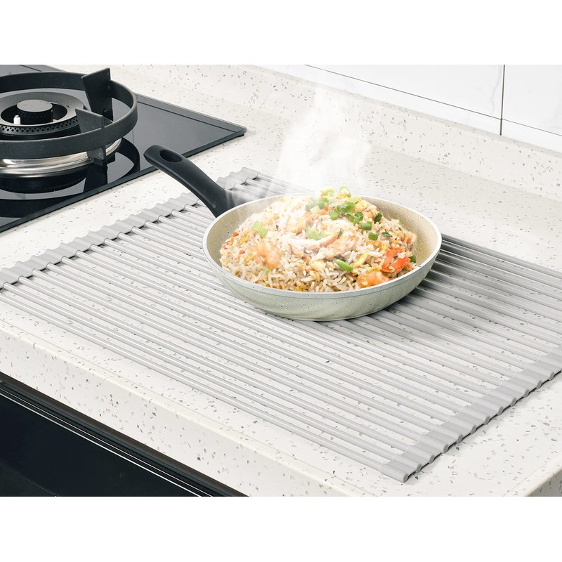 Surpahs 20.5 x 15.5 Inch Roll-Up Dish Drying Rack, Fits