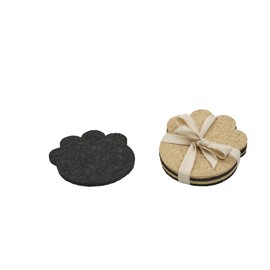 ORE Originals Living Goods Coaster Recycled Rubber Paw, 4 Count