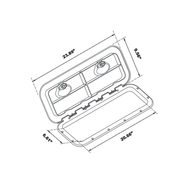 SEAFLO Marine Boat Deck Access Hatch & Lid 23.9" x