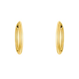 Amor Women's Hoop Earrings, Gold, Comes in Jewellery Gift Box, Yellow Gold, No Gemstone