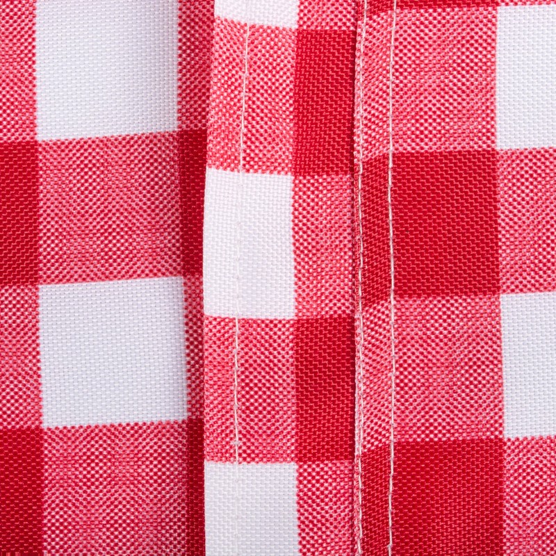 DII 100% poliéster., 60" Round-Zippered, Rojo Check, 1 uds. por