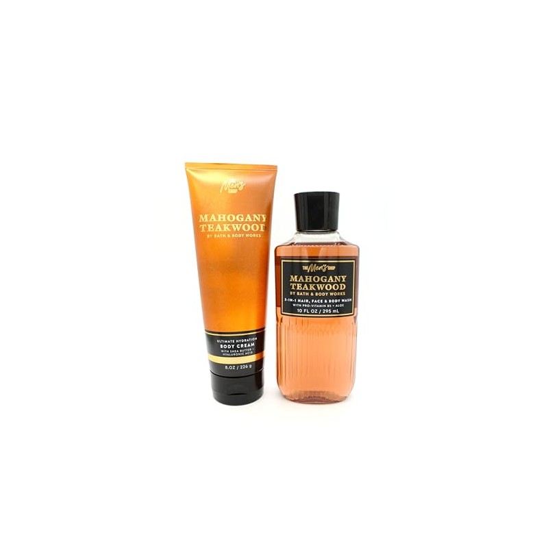 Mahogany Teakwood, Bath and Body, Bundle Set of Body Wash