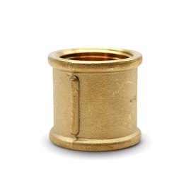 DOJA Barcelona Brass Sleeve 1 Inch 1/4 Inch Pipe Connector Female Thread Screw Connection for Air, Water, Gas, Fuel, Oil, Gas, Oil, Air Tap Adapter for Good Pipe Circulation Guarantee