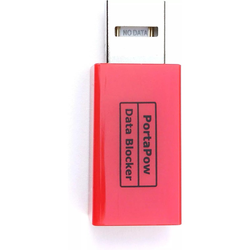 PortaPow 3rd Gen USB Data Blocker (Red 2 Pack) -