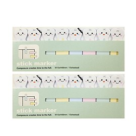Wrapables® Bookmark Flag Tab Sticky Markers, at The Dentist(Set of 2)