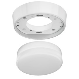 ledscom.de GX53 Lamp Socket Inel Round 90 mm Diameter Including LED Lamp 6.194 W 541 lm Warm White 3 Levels Dimming without Dimmer with Light Switch