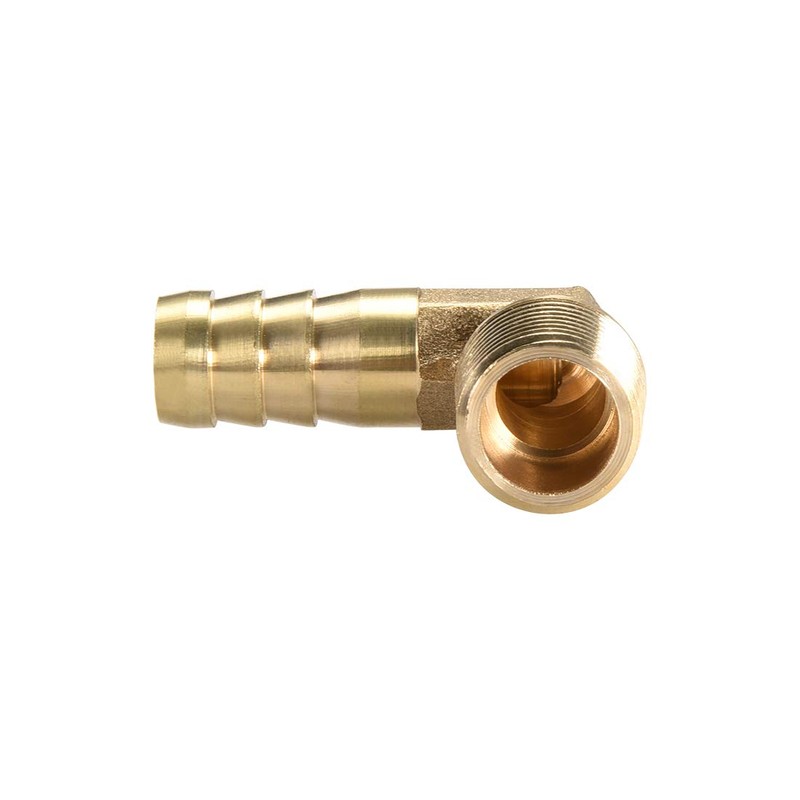 sourcing map Brass Barb Hose Fitting, 90 Degree Elbow 12mm