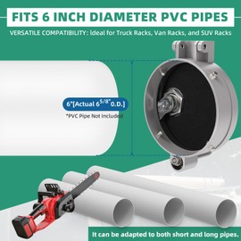 Ustinian Conduit Carrier Kit for Safe Transport and Hold of 6" PVC Pipe, Reliable Protection Locking Mechanism Strong Stability, Silver