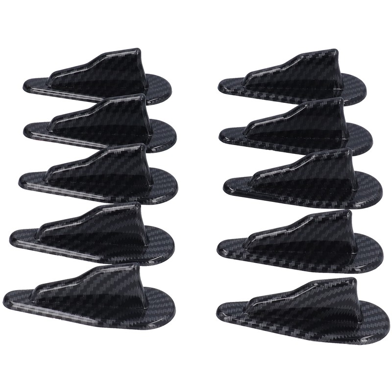 10PCS Shark Fin Kit Spoiler Wing Set with Carbon Fiber