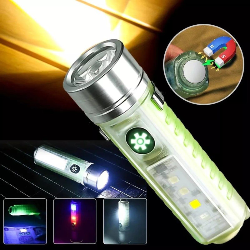 Lecute Mini Lampara Led Uv Patrulla Iman Recargable Billetes Falsos