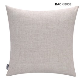 TRENDIN Cotton Linen Decorative Pillow Cover Rustic Cushion Cover for Couch, 18x18 inch(45x45cm), Bird and Egg Design PL217TR