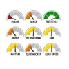 Quad Roller Skating Roll-Line Giotto Freestyle Wheels (Set of 8,