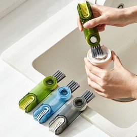 [PK] Multi-purpose Crevice Brush 3-in-1 Tumbler Cleaning Brush Gray 7ea