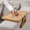 Sofa Arm Tray Bamboo Clips to Grab Sofa Wide armrests,