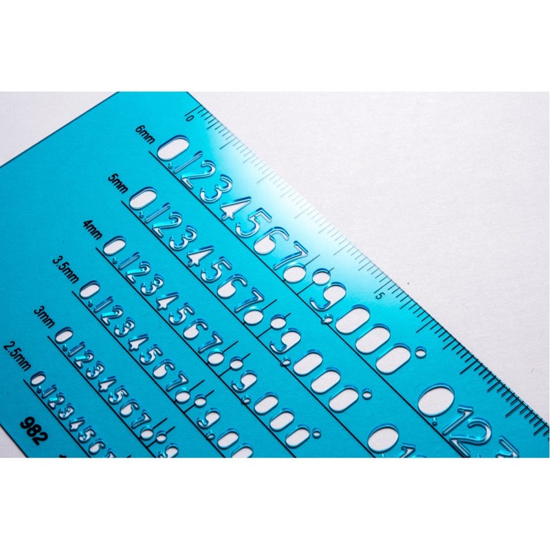 Staedtler 982 15-1 Template Number Ruler 0.5mm for Mechanical Pencils,