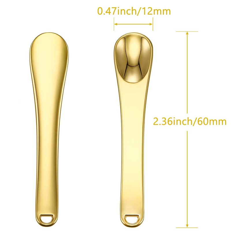 8 Pieces Skincare Spatula Metal Cosmetic Spatulas Makeup Applicator Mini