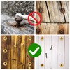 16PCS Decorative Wood Screws, Brass Decorative Screws with Caps, Self
