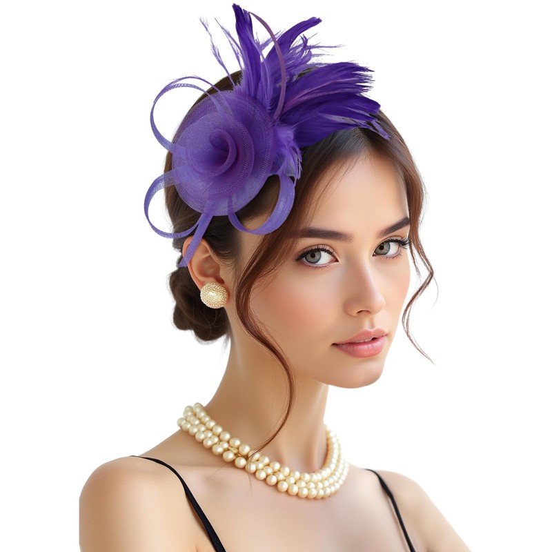 Fascinators Hats for Girls and Women Feather Tea Party Hats