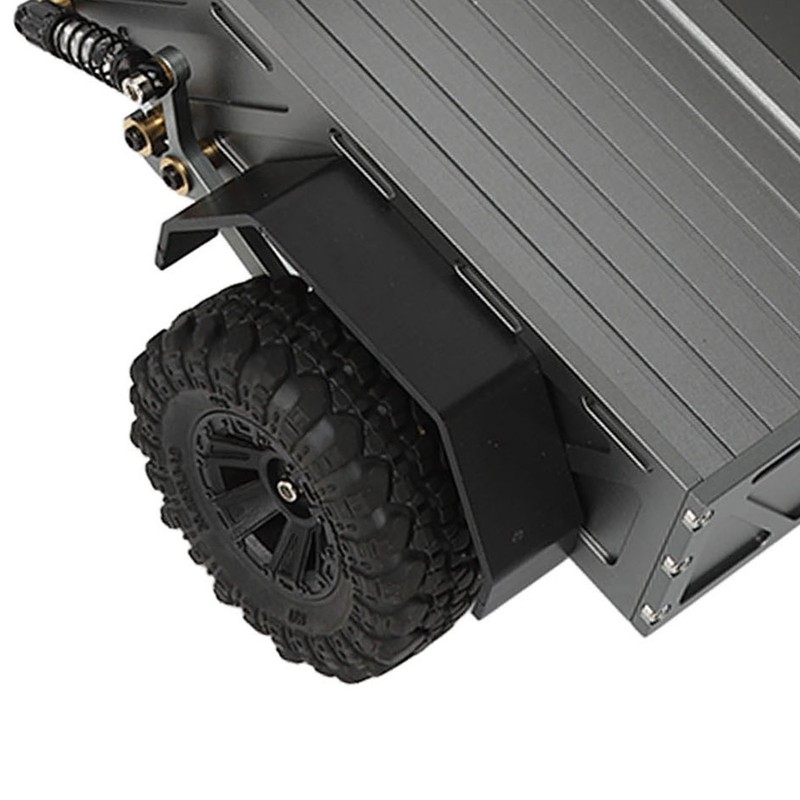 RC Car Hitch Trailer Aluminum Alloy Antislip Rubber Tire Rustproof