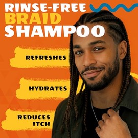 AllDay Locks- Champú sin enjuague | Fórmula limpiadora y refrescante | Elimina la picazón y la sequedad | Para rastas y trenzas