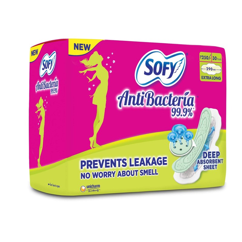 Sofy Antibacteria Extra Long Pads - 30 Count
