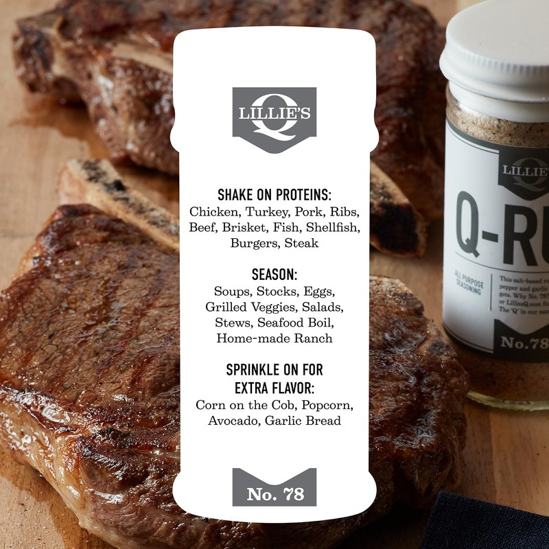 Lillie’s Q - Q-Rub BBQ Rub, Salt-Based BBQ Rub, All-Purpose
