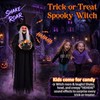 Sanwuta 6 ft Halloween Animated Witch with Light up Cauldron
