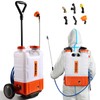 VEVOR 4 Gallon Battery Powered Backpack Sprayer with Wheeled Cart,