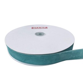 QIANF Vintage Turquoise Blue Velvet Ribbon, 1 Inch X 25Yd