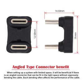 chenyang CY USB4 USB-C tipo C macho hembra adaptador de extensión de vídeo para interruptor NS, teléfono y computadora portátil (macho a macho)