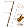 Fanquility 10Pcs Reusable Leopard Straws Cute Cheetah Print Straws
