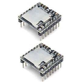 Hailege 2pcs MP3 Player Mini MP3 Player Audio Voice Module TF Card U Disk Board DFPlayer Audio Voice Music Module for Arduino