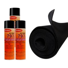 POLYMAT 12ft x 45" Black S60 Polymat+ 3 CANS 797 GLUE FOR BOAT LIFT & TRAILER BUNK liner